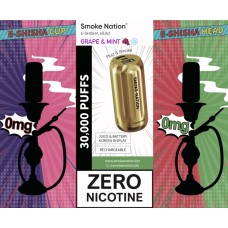 Smoke-Nation E-Shisha Hookah Head - Grape & Mint 0% Nicotine (ZERO NICOTINE)