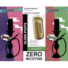 Smoke-Nation E-Shisha Hookah Head x 2 Multi Buy - PICK AND MIX - All Flavours 0% Nicotine (ZERO NICOTINE)